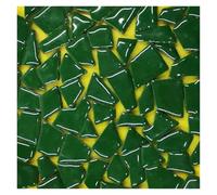 Mosaic Pieces 4.3oz/122g Polygon Porcelain Mosaic Tiles DIY Craft Ceramic Making Materials 1-4cm Length,1~4g/pc,3.5mm Thickness for Home Garden Decoration Art Projects(Green)