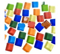 Mosaic Pieces DIY Ceramic Mosaic Glass 50pcs Tiles Handmade Mirror Decorative Tile Wall Technology Colored Crystal Material for Home Garden Decoration Art Projects(Color 6)