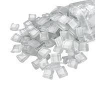 Mosaic Pieces Mosaic Tiles 1 * 1 cm Square Transparent Glass Crystal Colorful Cube Craft Project Children DIY Creating Accessories for Home Garden Decoration Art Projects(White)