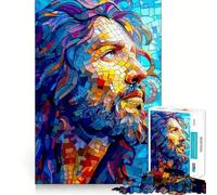 Mosaic Portrait of A Man for Adults 1000 Piece Jigsaw Puzzle Mental Skill Anxiety Relief Playful Challenge Table Accent (50x75cm)