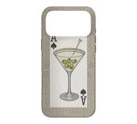 Mosaic Retro Martini Card Cocktail Olive Aesthetic Case for iPhone 17 Pro Max
