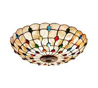 Mosaic Shell Flush Mount Ceiling Light Fixture - Handcrafted Modern Ceiling Lighting for Kitchen, Dining Room, Bedroom