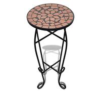 Mosaic Side Table Plant Flower Stand Table Outdoor Accent for Patio Garden Backyard
