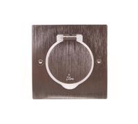 Mosaic Socket Cover Single Square Inox 089700