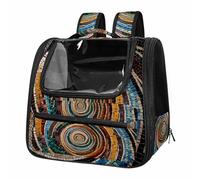 Mosaic Spiral Pattern Breathable Cat Carrier Backpack - Lightweight Pet Travel Bag for Kitties, Small Dogs & Puppies | Airline-Approved, Anti-Escape Design