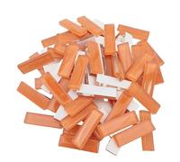 Mosaic Stained Glass Strips DIY for Crafts, 200g Clear Mosaic Pieces Stain Glass Crafts DIY Hobbies Art Crafts Material (Orange, 3.2CM)