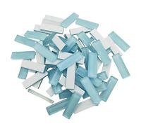 Mosaic Stained Glass Strips DIY for Crafts, 200g Clear Mosaic Pieces Stain Glass Crafts DIY Hobbies Art Crafts Material (Light Blue, 3.2CM)