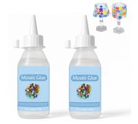 Mosaic Tile Epoxy Adhesive - Non-Toxic Fast-Acting Glue for Crafts, Ceramic & Glass - Waterproof UV Resistant No-Drip Formula, Clear Bond for Wood/Plastic & DIY Art (100ml*2)