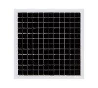Mosaic Tile Sheet 30×30 cm - 2.3×2.3 cm Small Square Porcelain Tiles - Black or White - Gloss or Matt Finish - Bathroom & Kitchen Wall Tile - Sold Per Sheet (Black Matt)