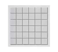 Mosaic Tile Sheet 30×30 cm - 2.3×2.3 cm Small Square Porcelain Tiles - Black or White - Gloss or Matt Finish - Bathroom & Kitchen Wall Tile - Sold Per Sheet (White Gloss)
