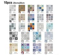 Mosaic Tile Stickers for Bathroom and Kitchen Walls and Floors 3D Gel Design for Easy Application and Stylish Upgrade (MZ-6-038)