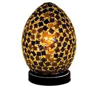 Mosaic Tile With Gold Lamp, Glass, Black, Small