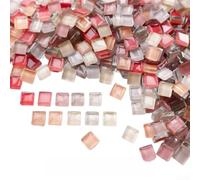 Mosaic Tiles 1000g Mixed Glass Pieces for Crafts DIY Art Projects - Vibrant Colours Smooth Edges Home Decor Bathroom Kitchen Backsplash 10x10mm(B)