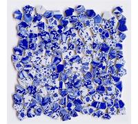 Mosaic Tiles 100g Ceramic Mosaic Tiles Blue Irregular Fragments DIY Arts Making for Crafs Creative Hobby Home Wall Decor Mixed Mosaic Tiles(12)