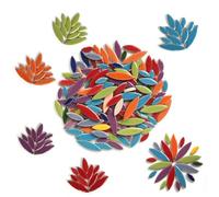 Mosaic Tiles 100g Irregular Ceramic Mosaic Tiles Multi Color Petal Mosaic Tiles DIY Mosaic Making Stones for Craft Hobby Arts Wall Decoration (Color : Mixed)