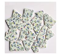 Mosaic Tiles, 100g Irregular Mosaic Tiles Ceramic Blue White Pottery Pieces for Making DIY Hobby Wall Crafts Decoration(Blue)