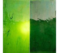Mosaic Tiles 10x10cm Colorful Mica Mosaic Tiles Glass Square Transparent Stained Piece DIY Craft Materials Making Decoration(Green)