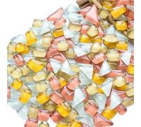 Mosaic Tiles 190g Handmade Decorative Material Mosaic Patchwork with Scattered Glass Fragments(A6)
