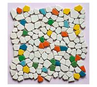 Mosaic Tiles, 200g Mixed Color Ceramic Mosaic Tiles Irregular Geometric Pieces for DIY Making Crafs Hobby Arts Home Wall Decor(11)