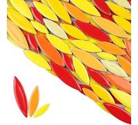 Mosaic Tiles 200g Willow Mosaic Tile Porcelain Leaf Tile Mosaic Making Stone Arts and Crafts Decoration(A-6)
