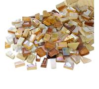 Mosaic Tiles 250g Irregular Shaped Mosaic Tiles Mixed Color Particles Mosaic Piece DIY Making Stones for Craft Hobby Arts Home Wall Decor(Color 12)
