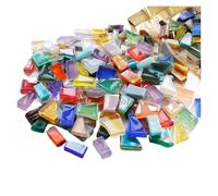 Mosaic Tiles 250g Irregular Shaped Mosaic Tiles Mixed Color Particles Mosaic Piece DIY Making Stones for Craft Arts(Color1)