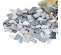 Mosaic Tiles 250g Irregular Shaped Mosaic Tiles Mixed Color Particles Mosaic Piece DIY Making Stones for Craft Hobby Arts Home Wall Decor(Color 9)