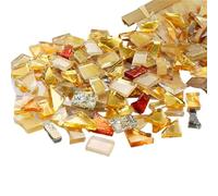 Mosaic Tiles 250g Irregular Shaped Mosaic Tiles Mixed Color Particles Mosaic Piece DIY Making Stones for Craft Hobby Arts Home Wall Decor(Color 4)