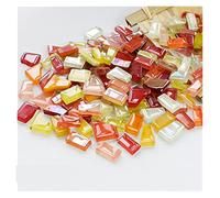 Mosaic Tiles, 250g Mixed Color Crystal Glass Mirror Mosaic Tiles Irregular Shape Stone DIY Art Craft Materials(L)
