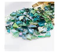 Mosaic Tiles, 250g Mixed Color Crystal Glass Mirror Mosaic Tiles Irregular Shape Stone DIY Art Craft Materials(H)