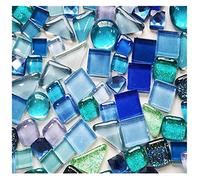 Mosaic Tiles， 250g/pack Crystal Glass Mosaic Tile Irregular Shape DIY Hobbies for Kids Glitter Shiny Mixed Stone Handmade Art Materials(H)