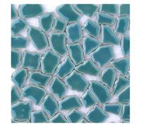 Mosaic Tiles 4.3oz/122g Polygon Porcelain Mosaic Tiles DIY Craft Ceramic Making Materials 1-4cm Length,1~4g/pc,3.5mm Thickness(Duck Green)