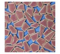 Mosaic Tiles 4.3oz/122g Polygon Porcelain Mosaic Tiles DIY Craft Ceramic Making Materials 1-4cm Length,1~4g/pc,3.5mm Thickness(Red Purple)