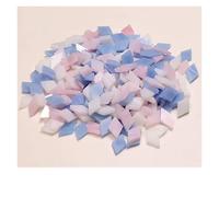 Mosaic Tiles 50g Clear Glass Mosaic Tiles Multi Color Mosaic Piece DIY Mosaic Making Stones for Craft Hobby Arts Home Wall Decoration(Color 17)