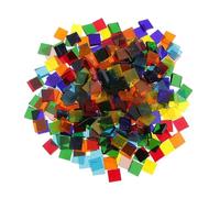 Mosaic Tiles 50g Clear Glass Mosaic Tiles Multi Color Mosaic Piece DIY Mosaic Making Stones for Craft Hobby Arts Home Wall Decoration(Color 38)