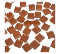 Mosaic Tiles 50pcs Glass Mixed Color Mosaic Tiles Pieces Handmade Crystal Creative Materials DIY Craft Mini(Chocolate)