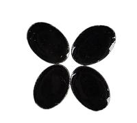 Mosaic Tiles 60 Pcs Mosaic Craft Art Micro Ceramic Belt Mosaic Making Oval Ultrathin Ceramic Manual DIY Mosaic Decor Jewelry Earring Glass Tiles (Color : Black)