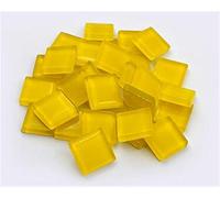 Mosaic Tiles Arts and Crafts, Mosaic Kit 100 Pcs Color Square Transparent Clear Crystal Glass Mosaic Tiles for DIY Art Crafts Mosaic Making 15x15mm Glass Mirror Tiles(K)