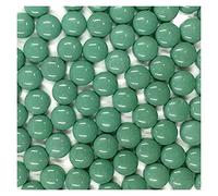 Mosaic Tiles Arts and Crafts, Mosaic Kit 175g Creative Mixed Color Mosaic Mirror Inlay Tiles Handmade 12mm Round Jade DIY Wall Materials Home Decoration Crafts(Light Blue Green)