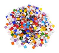 Mosaic Tiles Arts and Crafts, Mosaic Kit 200g Fashion Multi Color Square Glitter Glass Mosaic Tiles for DIY Craft Home Decor Mosaic Crafts Decoration DIY Craft Project