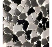 Mosaic Tiles Arts and Crafts, Mosaic Kit 200g Mixed Color DIY Ceramic Mosaic Tiles Ceramic Irregular Mosaic Making Tiles DIY Wall Crafts Handmade Decorative Materials(I)
