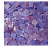 Mosaic Tiles Arts and Crafts, Mosaic Kit 50g/Bag Mixed Color Square Clear Glass Mosaic Tiles for DIY Crafts Mosaic Making Children Puzzle Art Craft Transparent Stone(Purple,Square_50G)