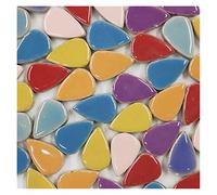 Mosaic Tiles Arts and Crafts, Mosaic Kit Creative Ceramic Mosaic Tiles DIY Hobbies Craft Art Handmade Decorative Materials Various Mixes Irregular Mini Mosaic Tile 100g(V)