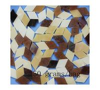 Mosaic Tiles Arts and Crafts, Mosaic Kit DIY Handmade Mosaic Tiles Diamond Transparent Mixed Color Glass for Mosaic Crafts Supplies Puzzle Art Materials(Sky Blue)