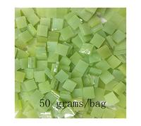 Mosaic Tiles Arts and Crafts, Mosaic Kit DIY Handmade Mosaic Tiles Diamond Transparent Mixed Color Glass for Mosaic Crafts Supplies Puzzle Art Materials(Pieces of red)