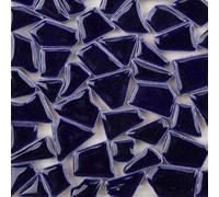 Mosaic Tiles - Ceramic Triangles Trapezoids Polygons Bulk Mosaic Tile Assortment - Irregular Size Mixed Colors Glass Tile - 200g Craft and Backsplash Tile (Dark Blue)