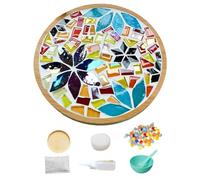 Mosaic Tiles Crafts - 6 Inch Wooden | DIY Coaster Set - Creative Pattern Making Set, Alcohol Glue, Fun Educational Activity, Kids, Teenagers, Adults, Craft Toys