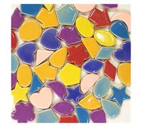 Mosaic Tiles， Creative Ceramic Mosaic Tiles DIY Hobbies Craft Art Handmade Decorative Materials Various Mixes Irregular Mini Tile 100g(I)