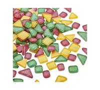 Mosaic Tiles for Crafts 154pcs Glitter Glass Mosaic Tiles Nuggets Cabochons Assorted Colors for Craft and Home Decorations