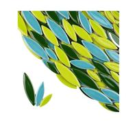 Mosaic Tiles for Crafts 200g Mosaic Tiles Porcelain Leaf-Shape Tile 3 Sizes Mix Multi Color DIY Making Stones for Craft Arts Decor(Color5)